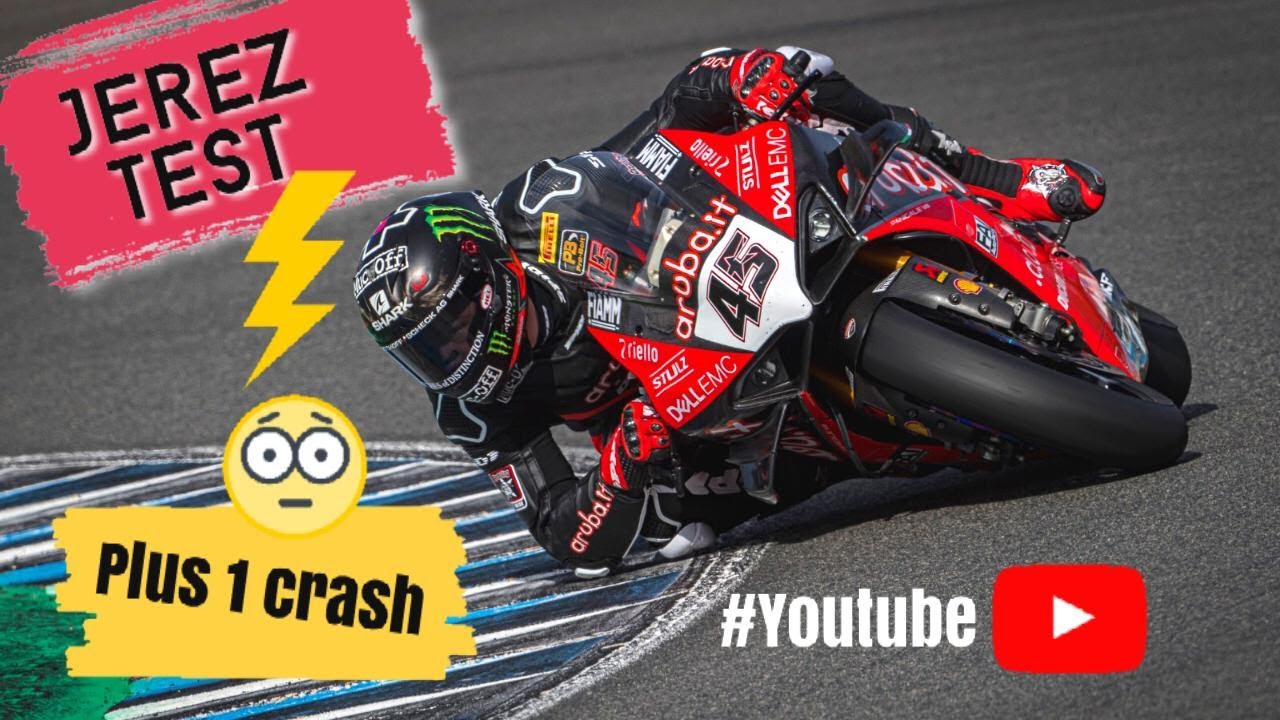 Jerez WorldSuperBike Test with Scott Redding x Aruba Ducati + Crash and Full Lap!!