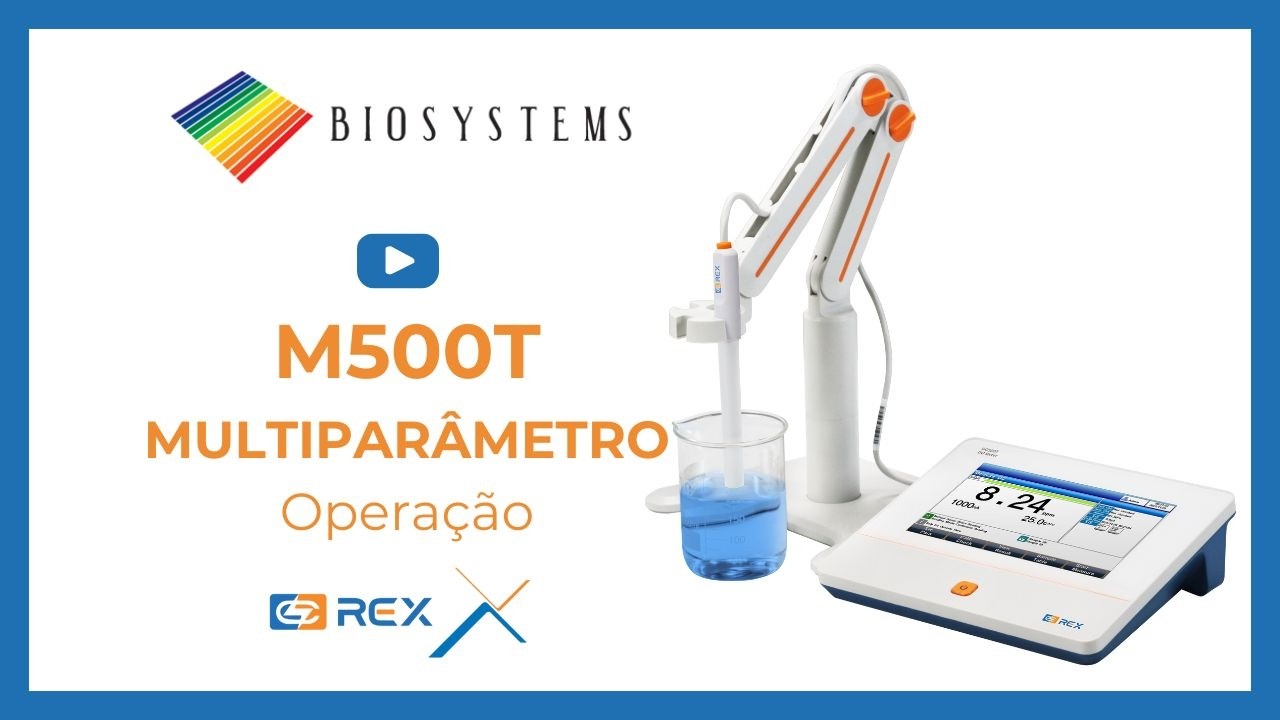 Guia de Operação e Configuração: Medidor Multiparâmetro de Bancada REX M500T (Original Content)
