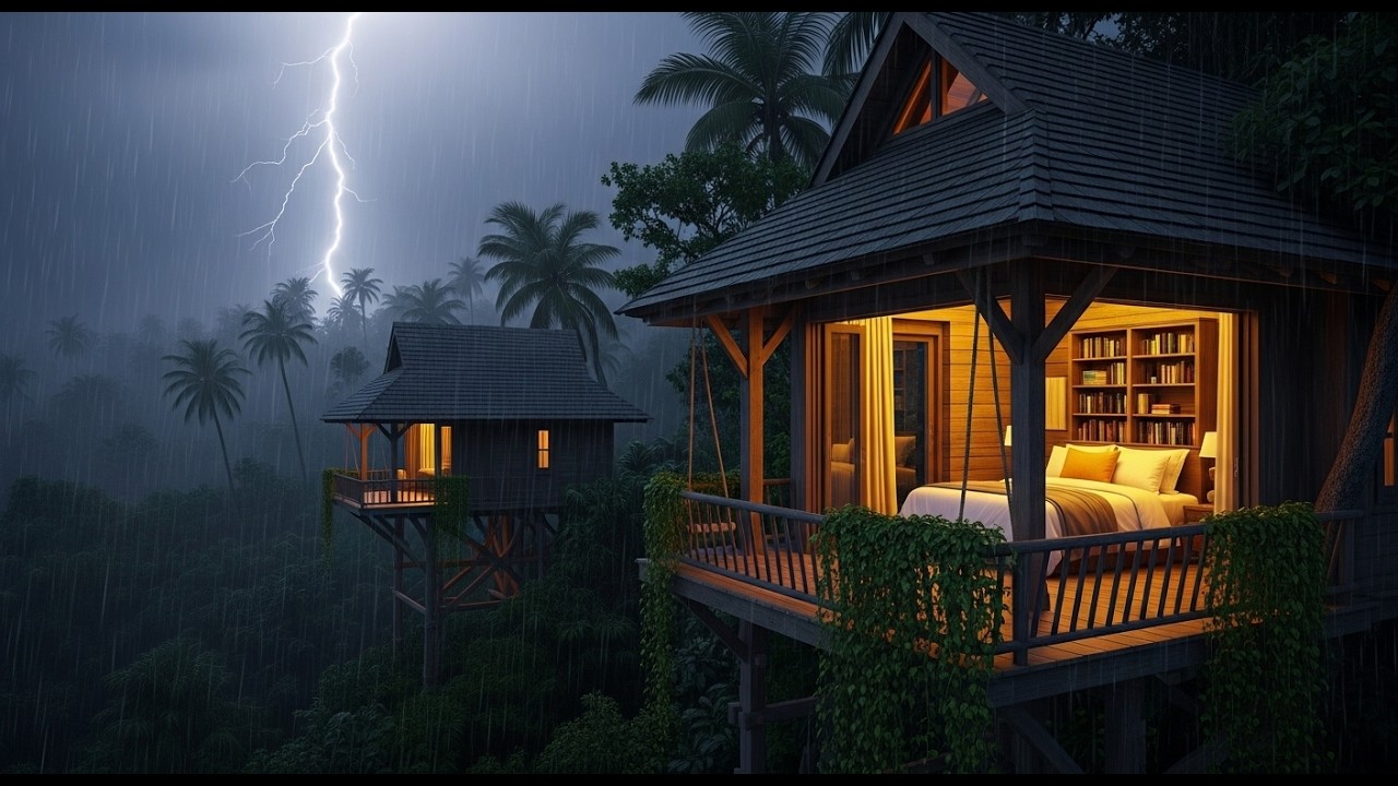 ✨ Heavy Rain To Sleep Immediately - Rain Sounds for Sleeping - Knock Out Insomnia Fast, ASMR