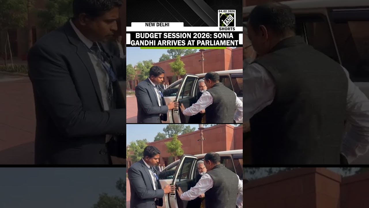 Budget Session 2026: Congress leaders Sonia Gandhi arrives at Parliament