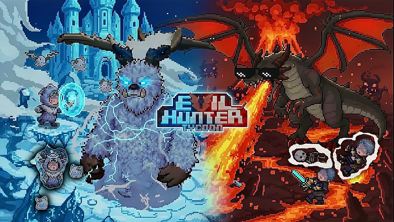 Đánh Boss Vua Yeti Và Rồng Lava | Evil Hunetr Tycoon