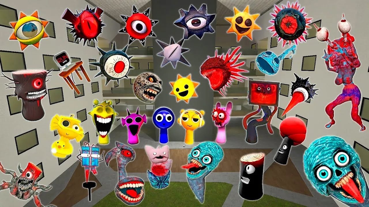 LIMINAL HOTE SPRUNKI MR SUN FUN COMPUTER MISS WENDA YELOW PINKI COOL AS ICE SPARTAN KICKING IN GMOD