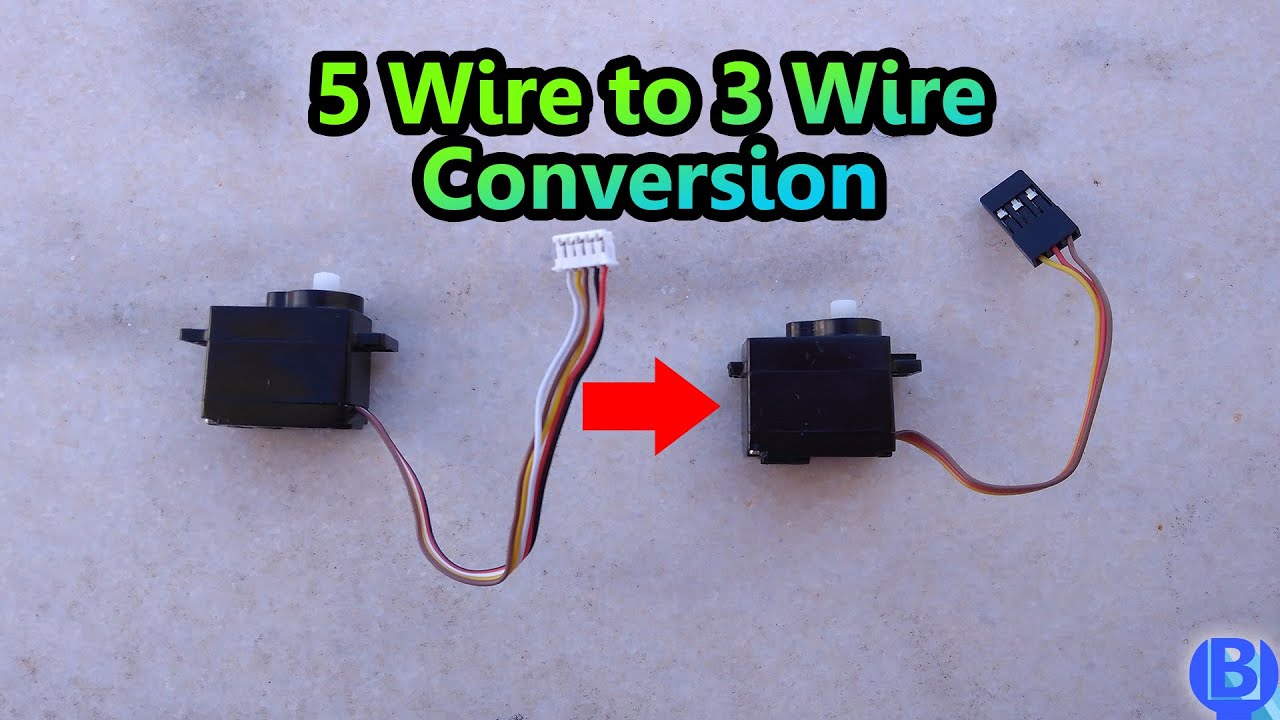 Converting 5 wire servo to 3 wire