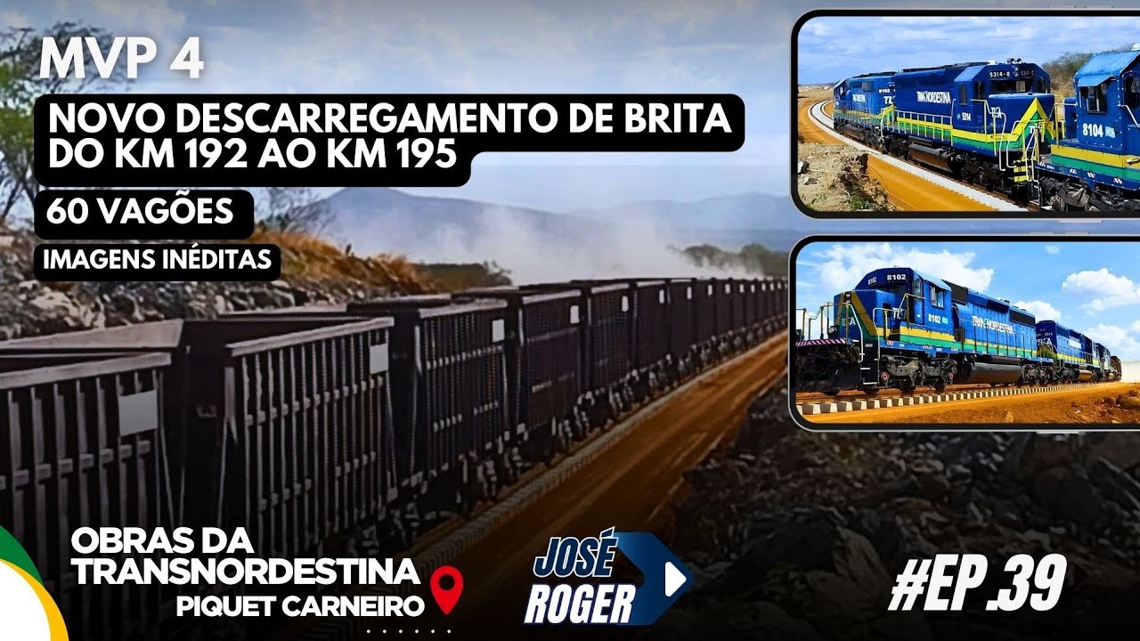 DESCARREGAMENTO DE BRITA NAS OBRAS DA TRANSNORDESTINA DO KM 192 AO KM 195, PIQUET CARNEIRO19.01.2026