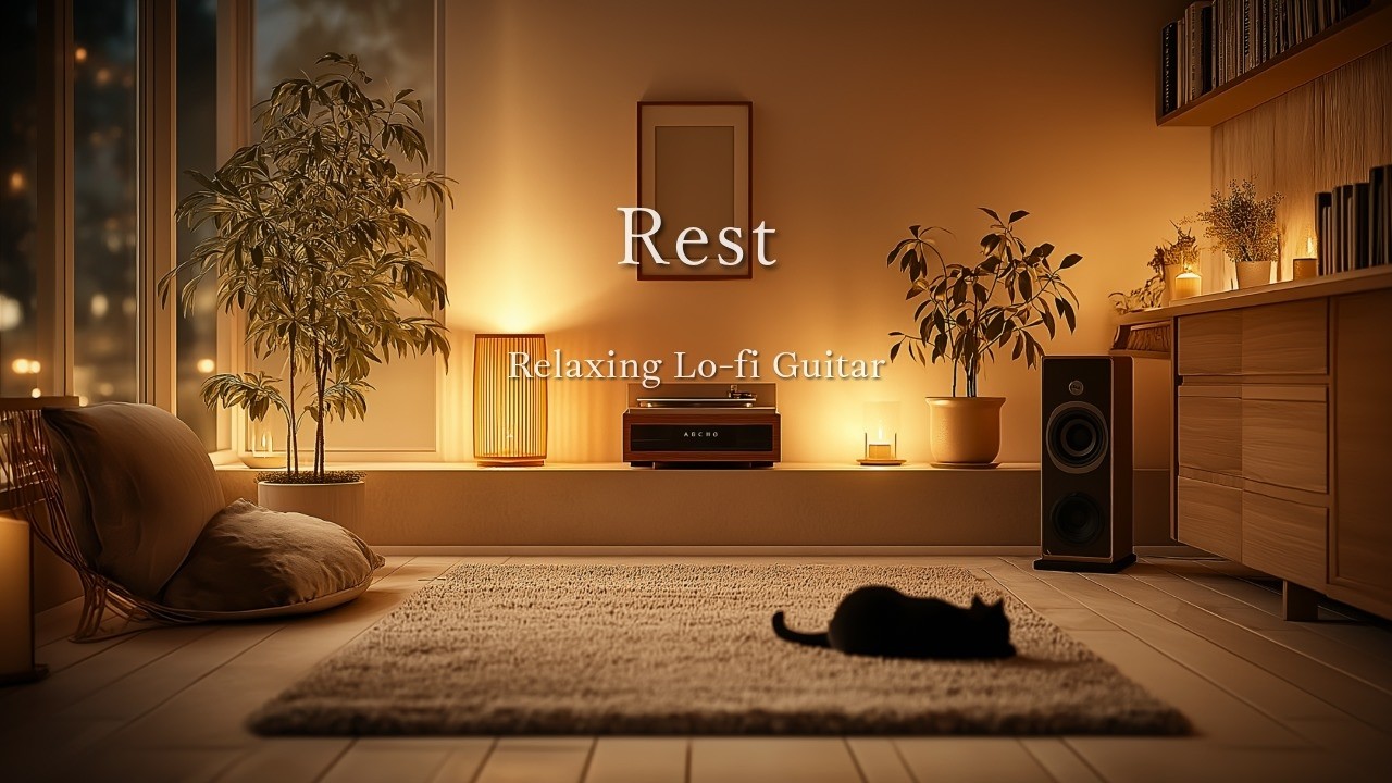 Tonight, Let's Just Relax 🌙 Relaxing Lo-fi Guitar to Wind Down 🎸 [80 m]