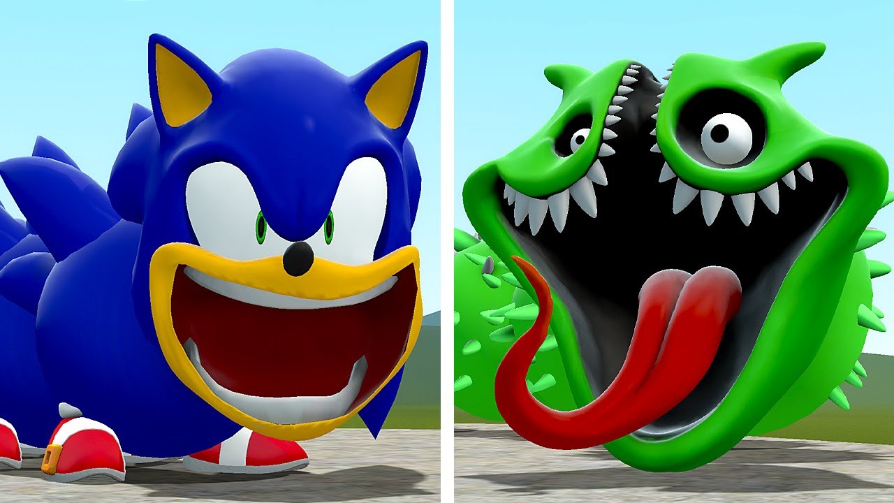 ROBLOX HUNGRY SONIC WORM VS ROBLOX HUNGRY WORM 3! WHO IS STRONGER In Garry's Mod!?