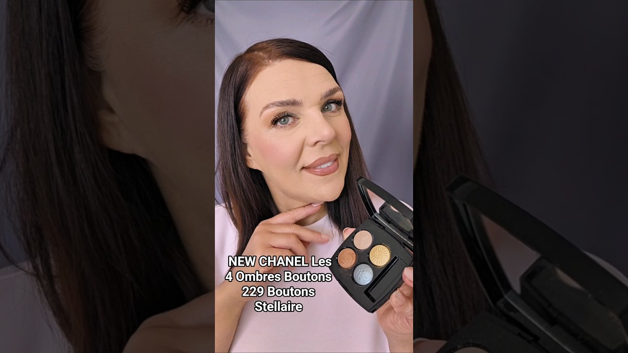 Trying the NEW CHANEL Les 4 Ombres Boutons 229 Boutons Stellaire #chanelbeauty #ChanelLovers #makeup