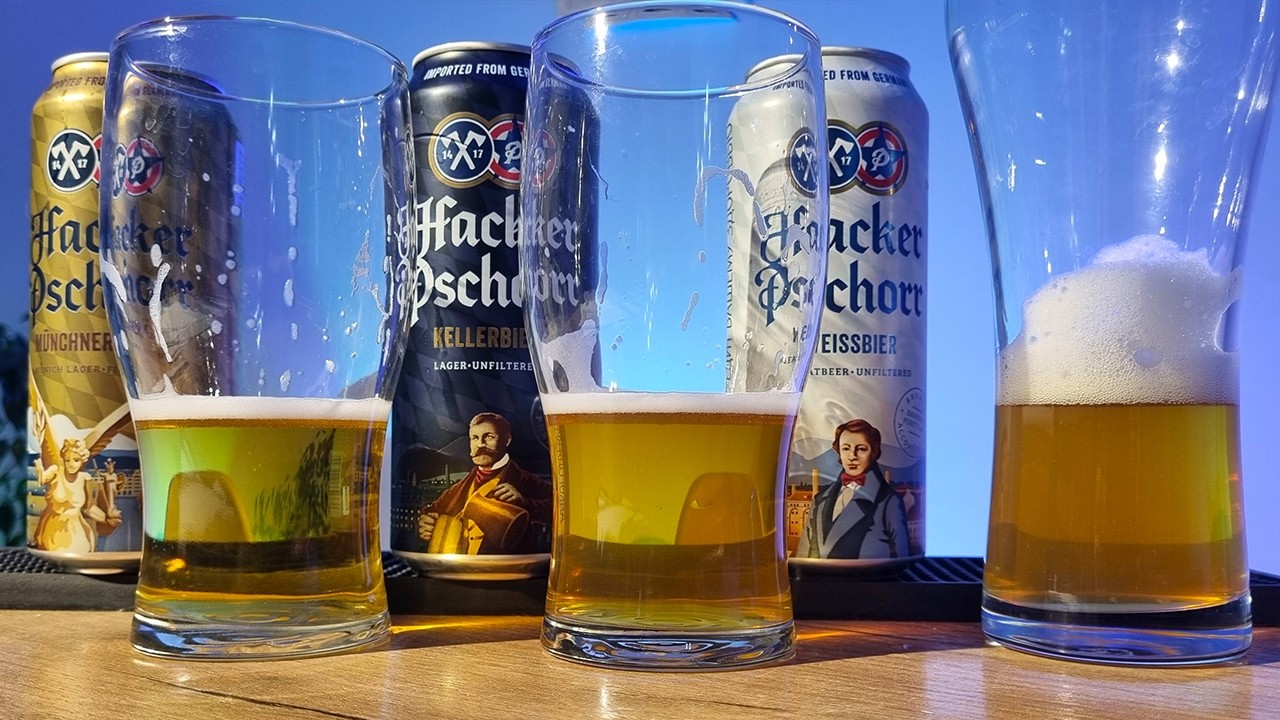 Немецкое пиво Hacker-Pschorr Munich Gold, Kellerbier, Weissbier