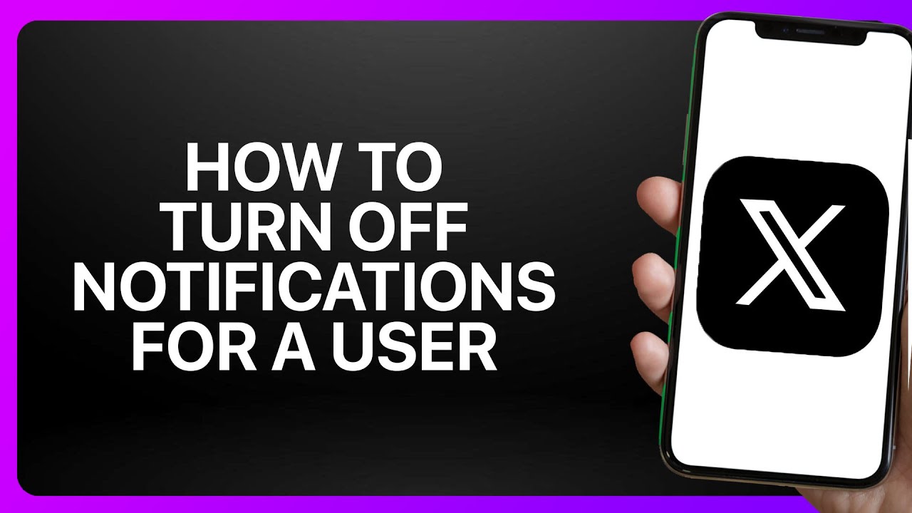 How To Turn Off Notifications For A User In X App Twitter ! Tutorial