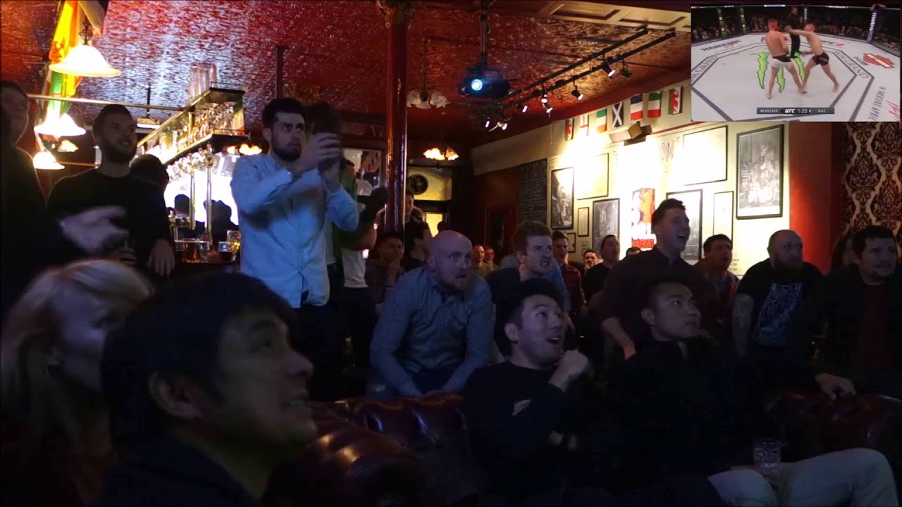 UFC 196 Mcgregor vs Diaz Reaction in London, England