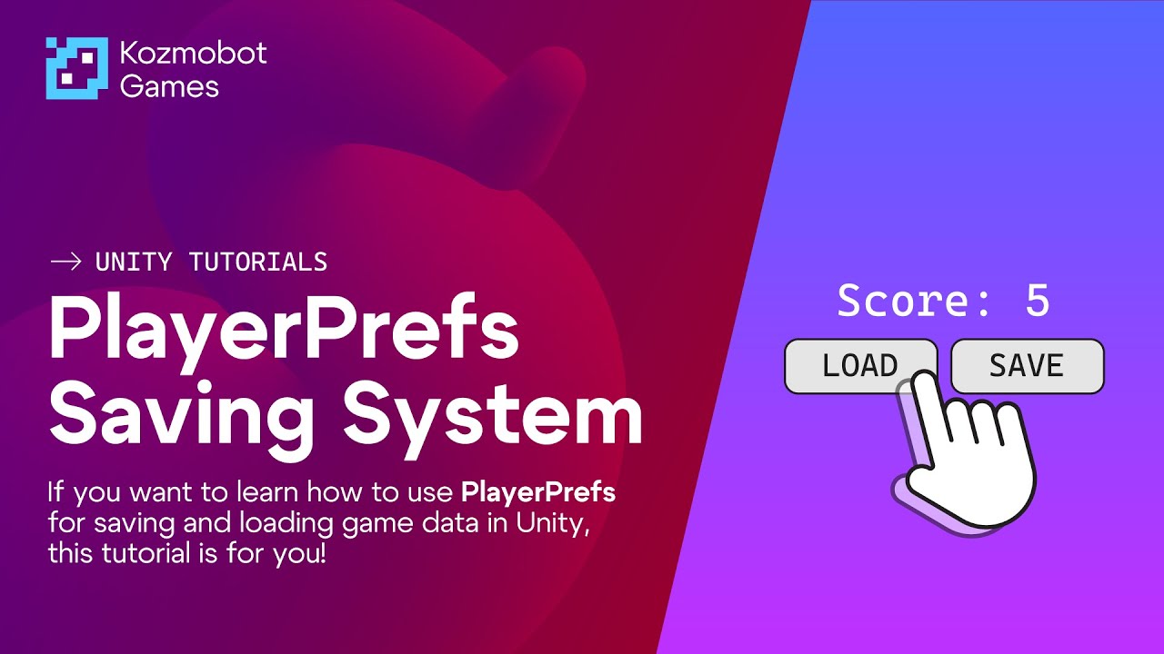 PlayerPrefs Save & Load System in Unity - Tutorial