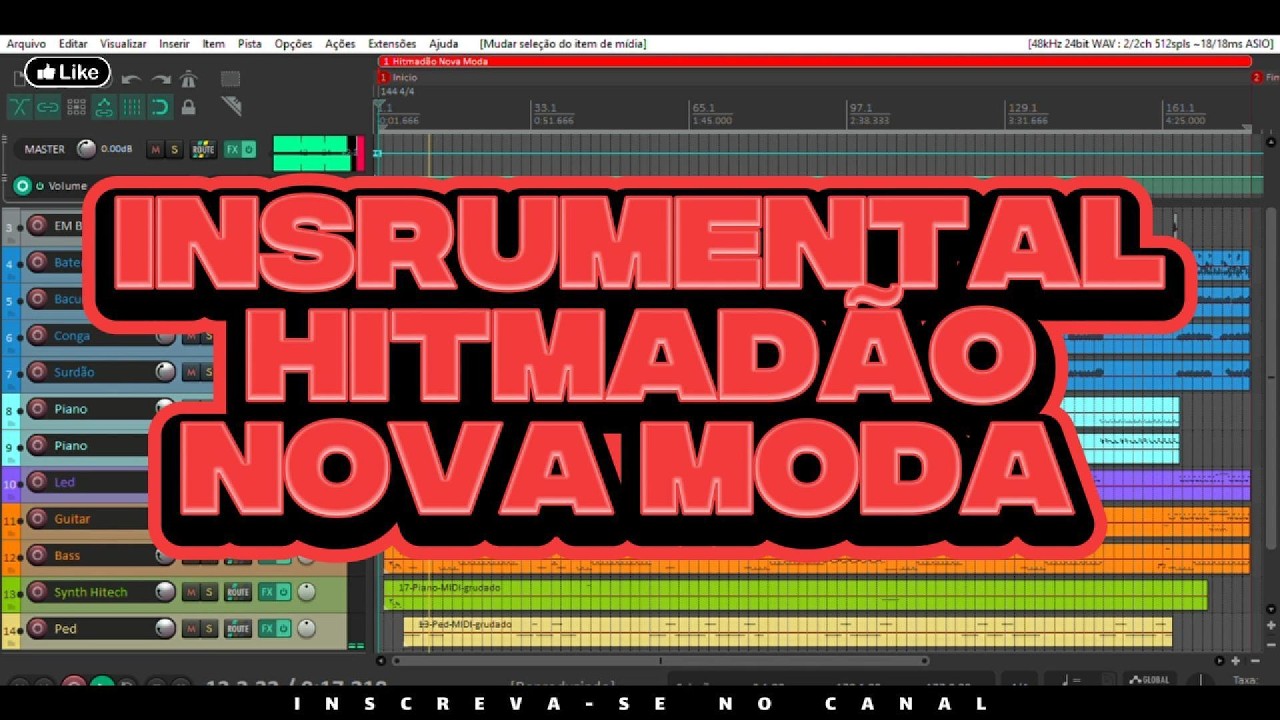 INSTRUMENTAL HITMADÃO NOVA MODA - ESTILO TT NA VOZ #hitmado #instrumental #bloquinho
