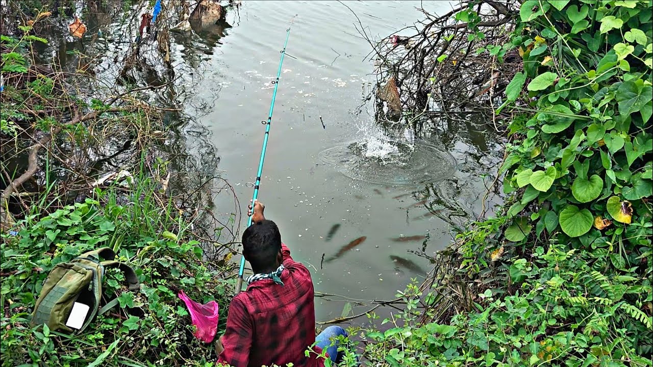 Heavy Rain fishing | solo fishing | చేపలు పైనే తిరుగుతున్నాయి fishing 