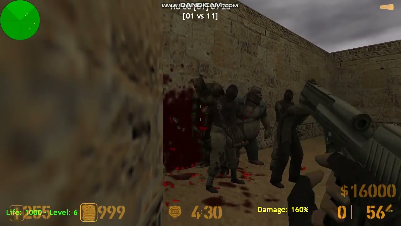 CS Xtreme V5 - Zombie Mod gameplay (fy_dust)