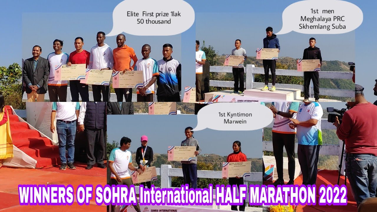 Winners of SOHRA INTERNATIONAL HALF MARATHON 2022 |Prize distribution