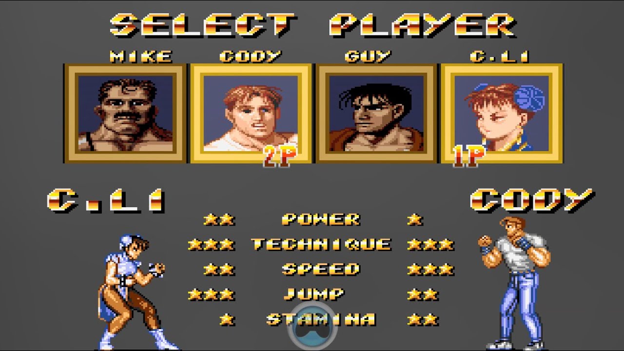 CHUN LI & CODY Final Fight Streets of Rage MD PART 02/02