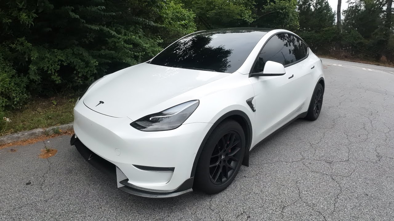 tesla model y performance highway pov drive
