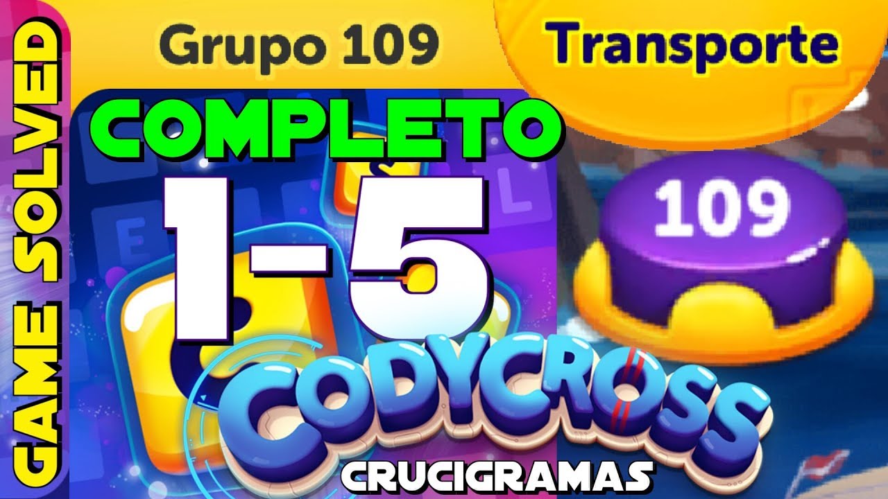 CodyCross - Crucigramas | Transporte - Grupo 109 [Completo]