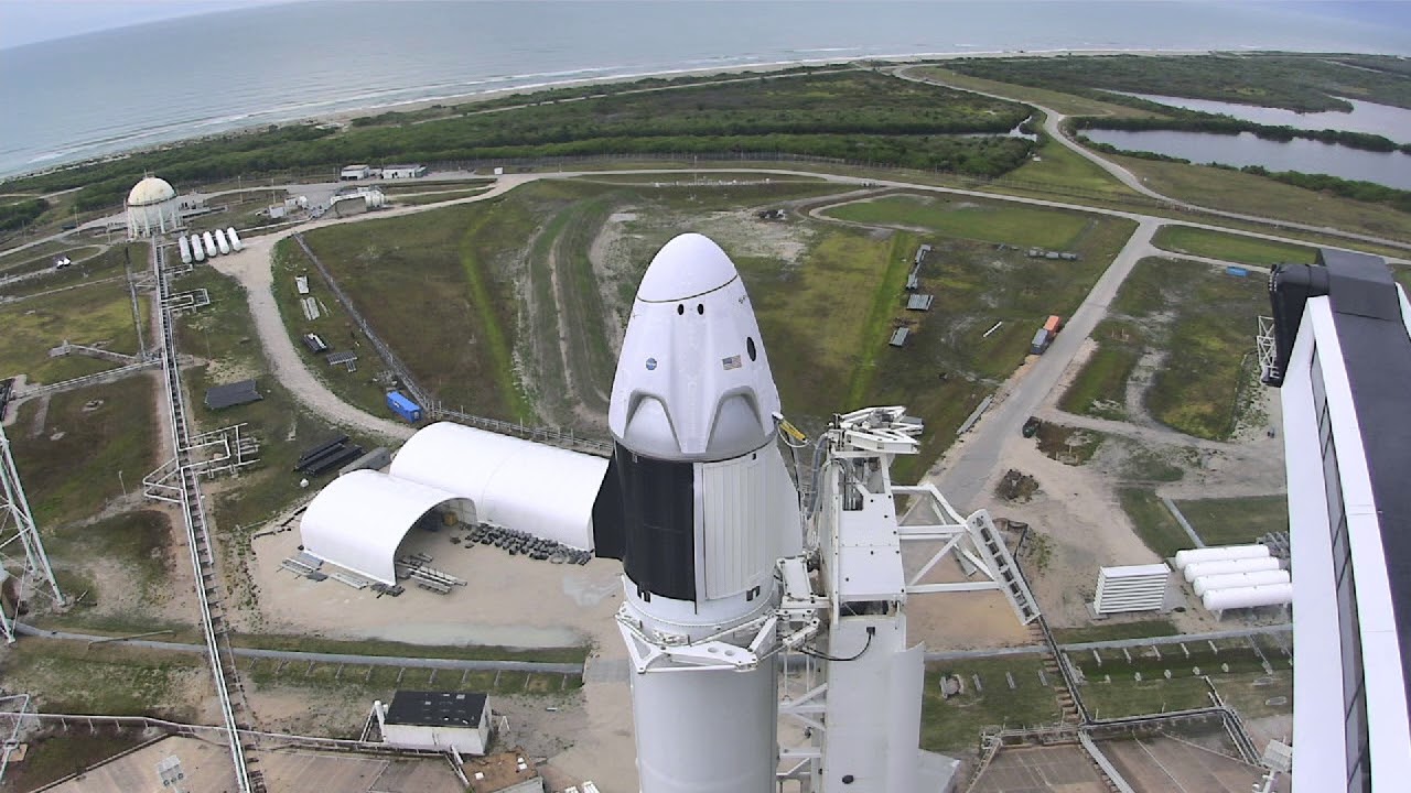 Crew Access Arm Retracted for Demo-2 at Launch Complex 39A