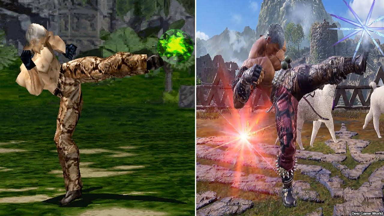 Tekken - Брайан Фьюри, эволюция ударов ногой с разворотом (Slash Kick) 1997 - 2026