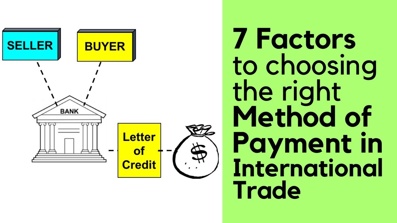 7 Factors to choosing the right Method of Payment in International Trade