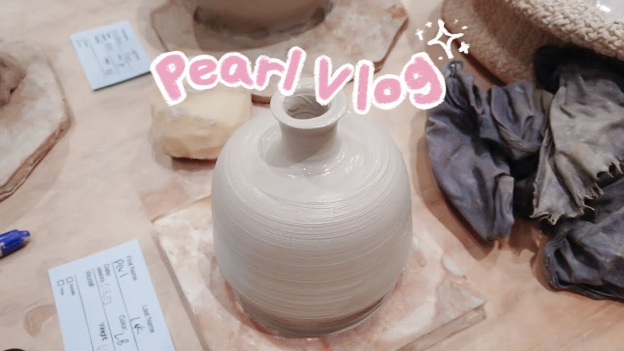 VLOG 🌙 pottery one day class + celebrating anniversary + practicing drawing