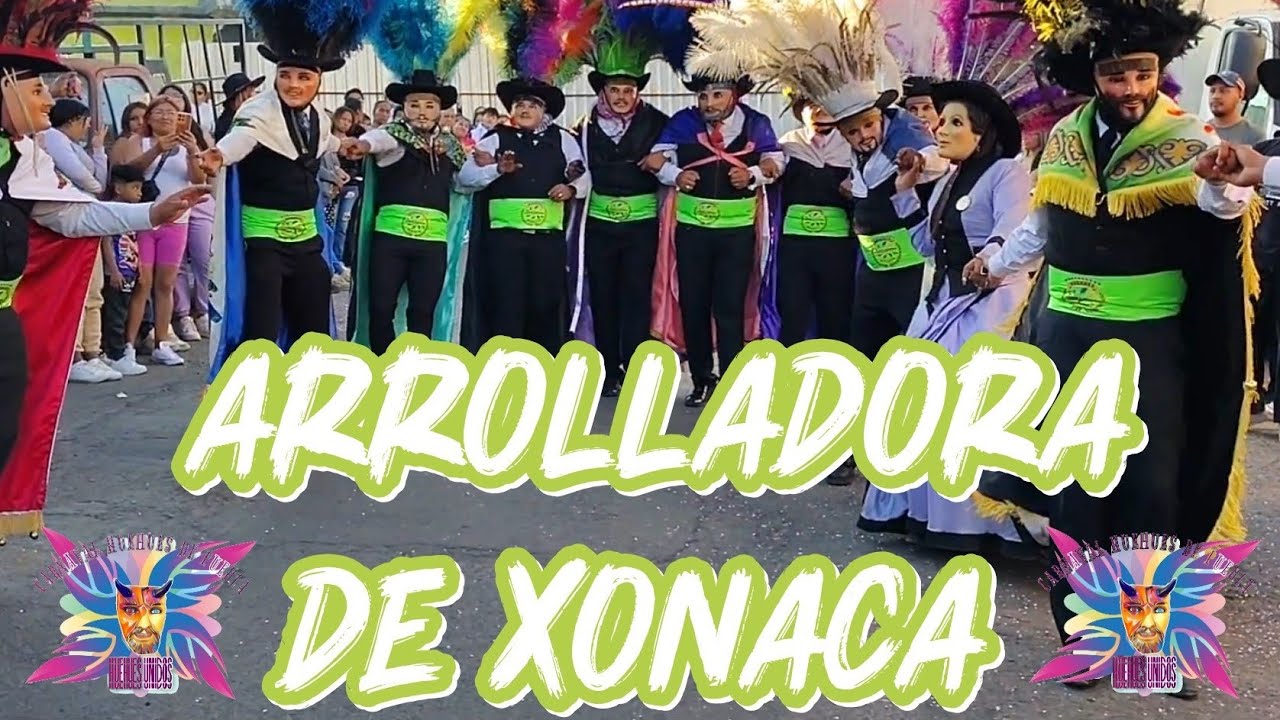 Carnaval 2026 Puebla – Arrolladora de Xonaca en acción