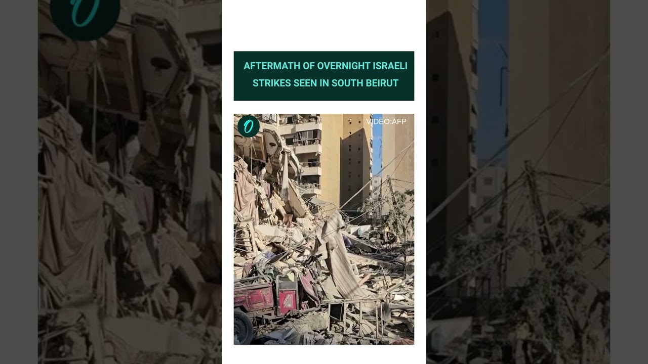 Scenes of Destruction in South Beirut After Overnight Airstrikes