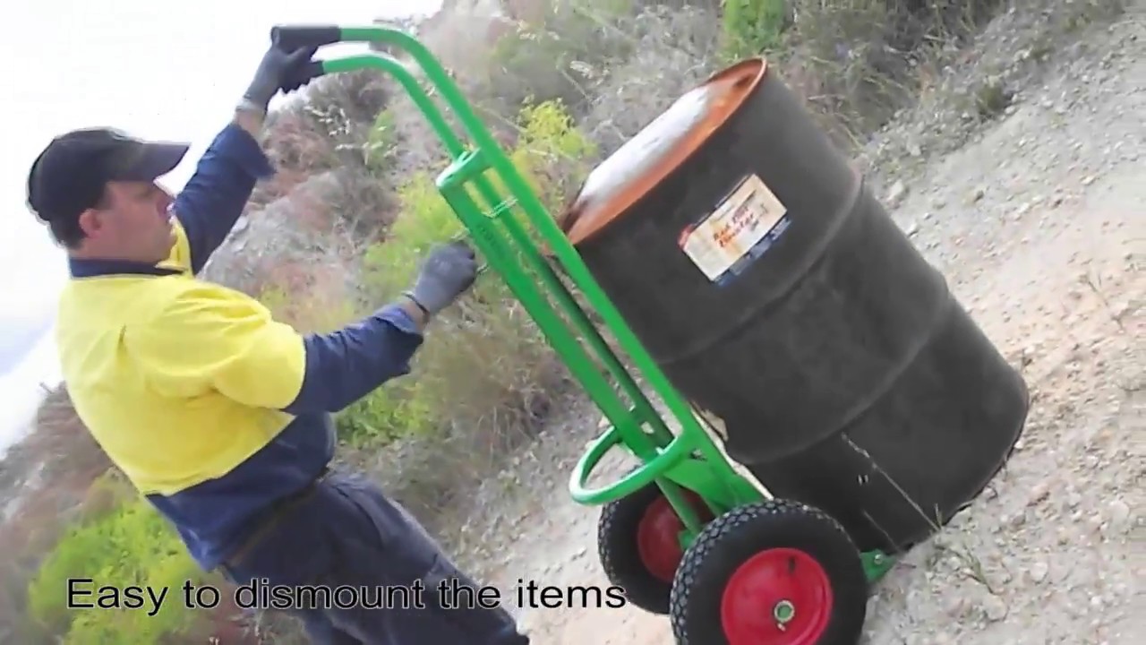 Sturgo Heavy duty Drum Hand Trolley truck in action