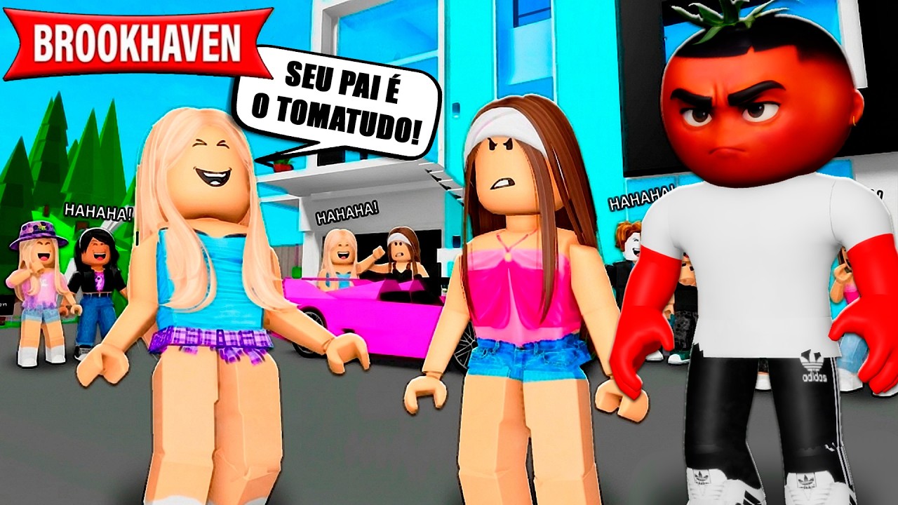 A MENINA ERA ZOADA PORQUE SEU PAI &Eacute; UM TOMATE Historinhas Brookhaven RP | Roblox