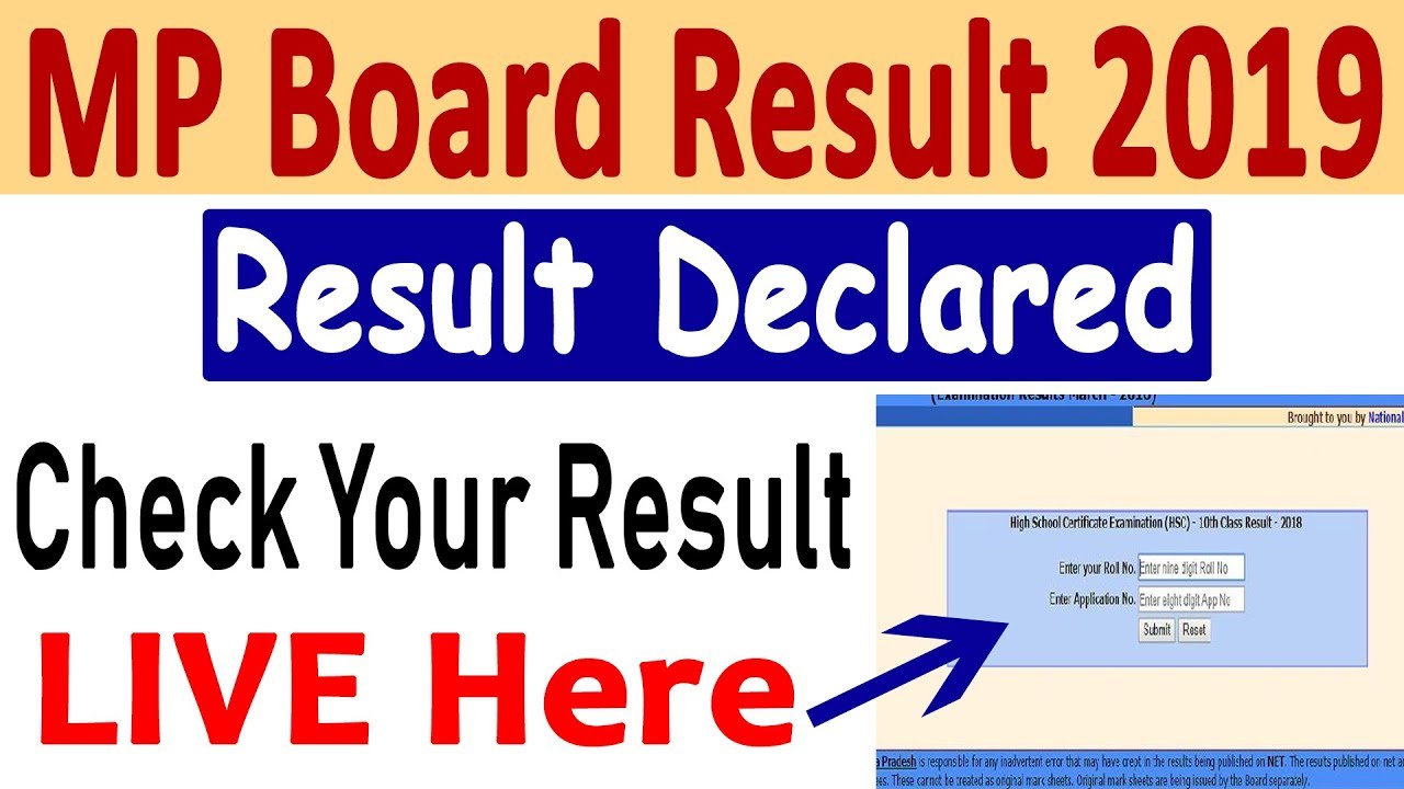 MP Board Result 2019 | Madhya Pradesh Board Result 2019 | MP Board Result Declared, Check Now