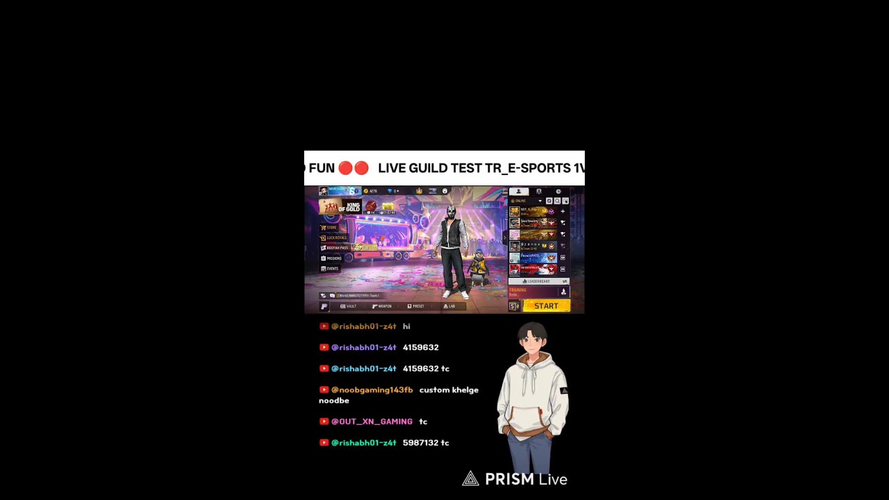 Live guild test and custom with subscribers