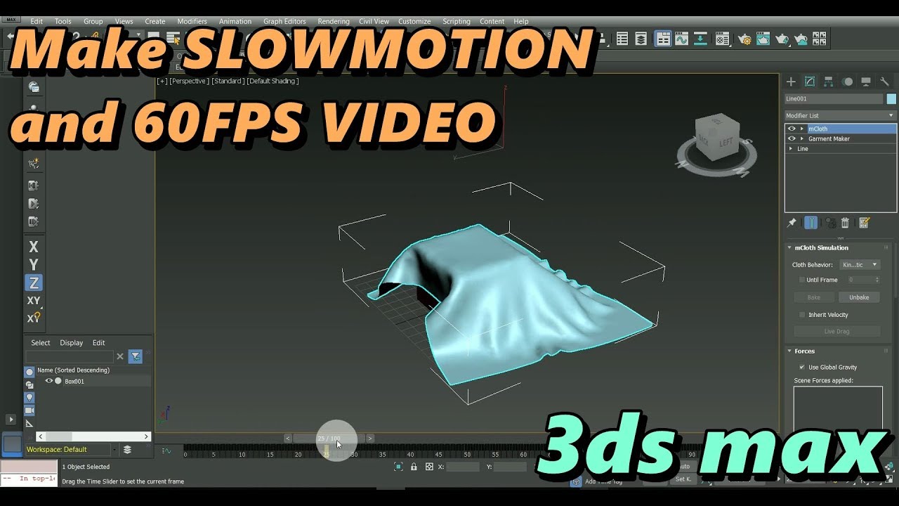 3ds max | Make and Render 60fps and Slow motion Video | Tutorial | Movie Effects VFX