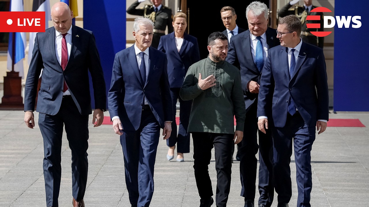 LIVE: Zelenskiy And Olena Zelenska Host Leaders In Kyiv Independence Day Event | DWS News | AQ14