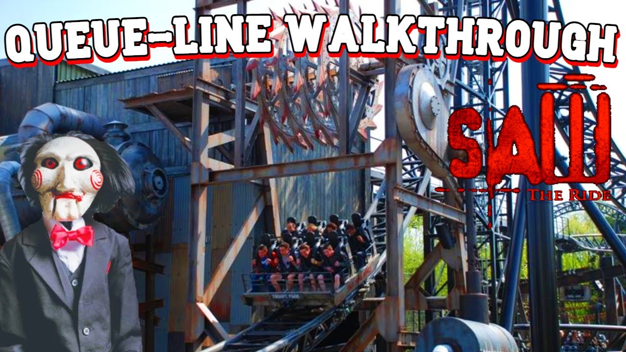 Saw the Ride Queue-Line Walkthrough - Thorpe Park