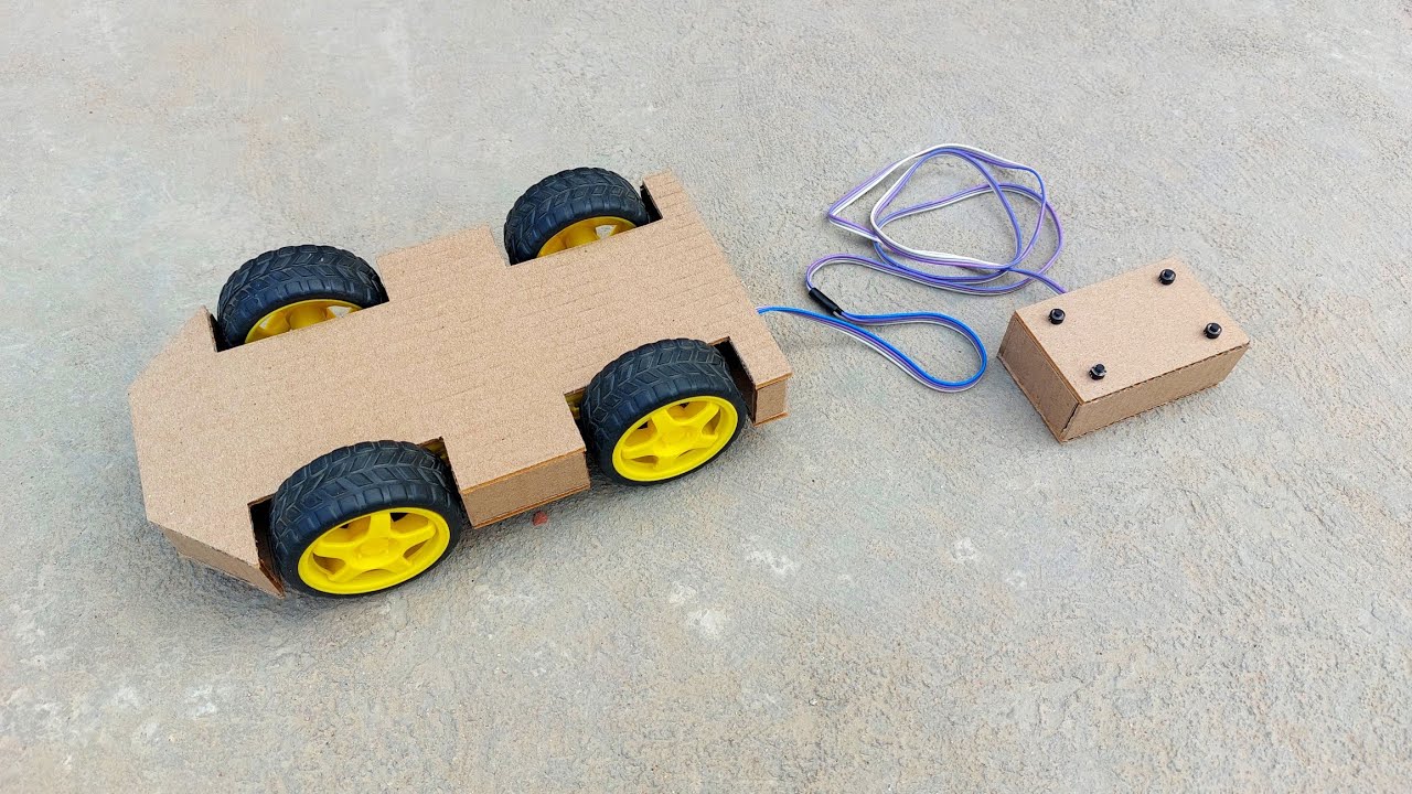 How to make a wired 4wd rc car at home easy-diy rc car 4WD .