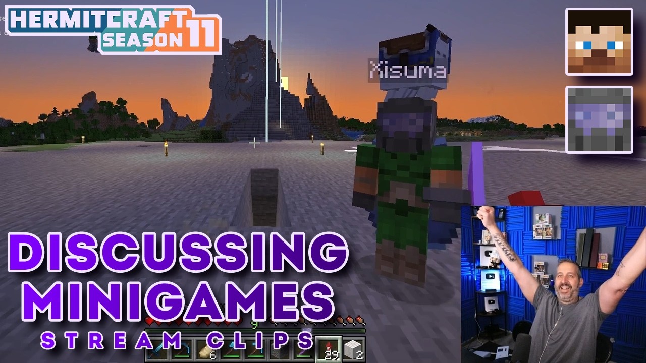 @MCSkizzleman & @xisumavoid Discuss Creating a Minigame | Stream Clips | Hermitcraft Season 11