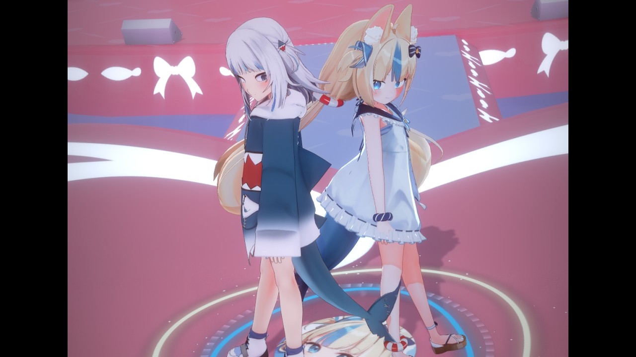 【MMD】Saba × Gura - Bad Apple
