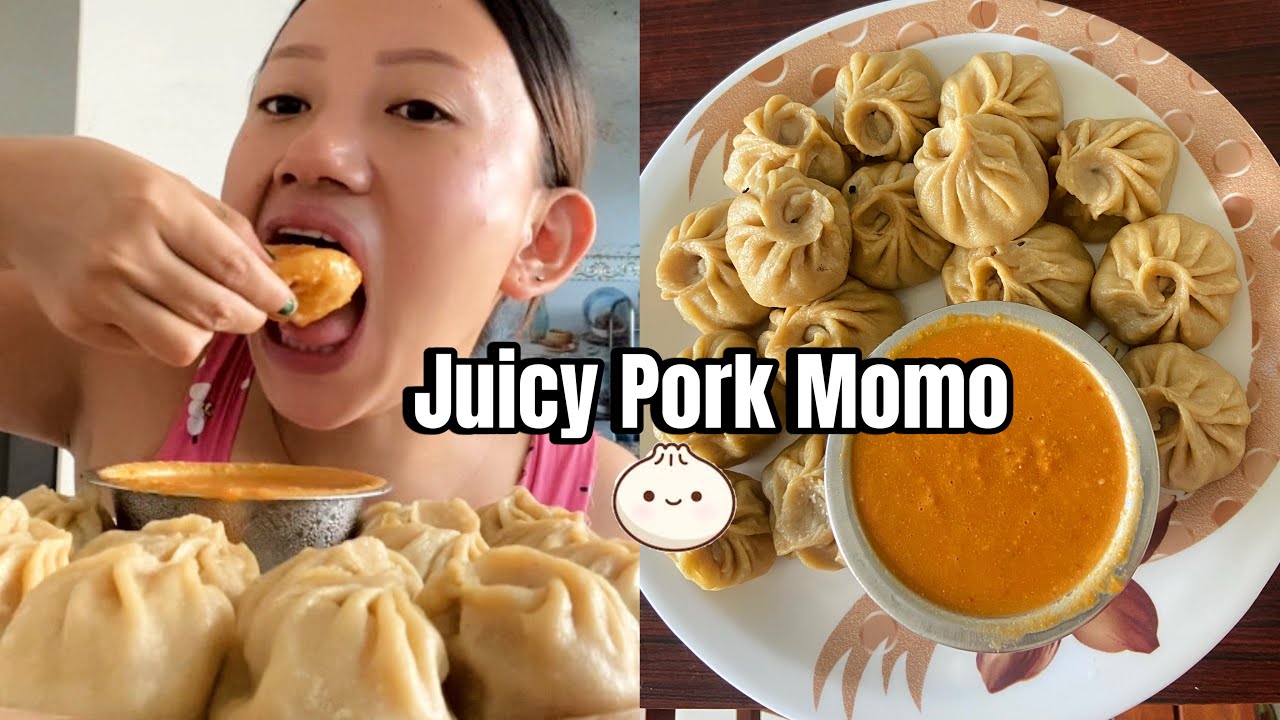 JUICY PORK MOMO MUKBANG 🥟🤤||
