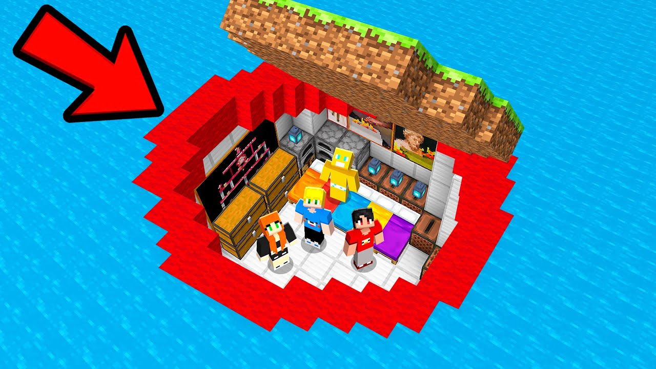 Construí o Melhor Esconderijo sem Sair do Círculo Vermelho!