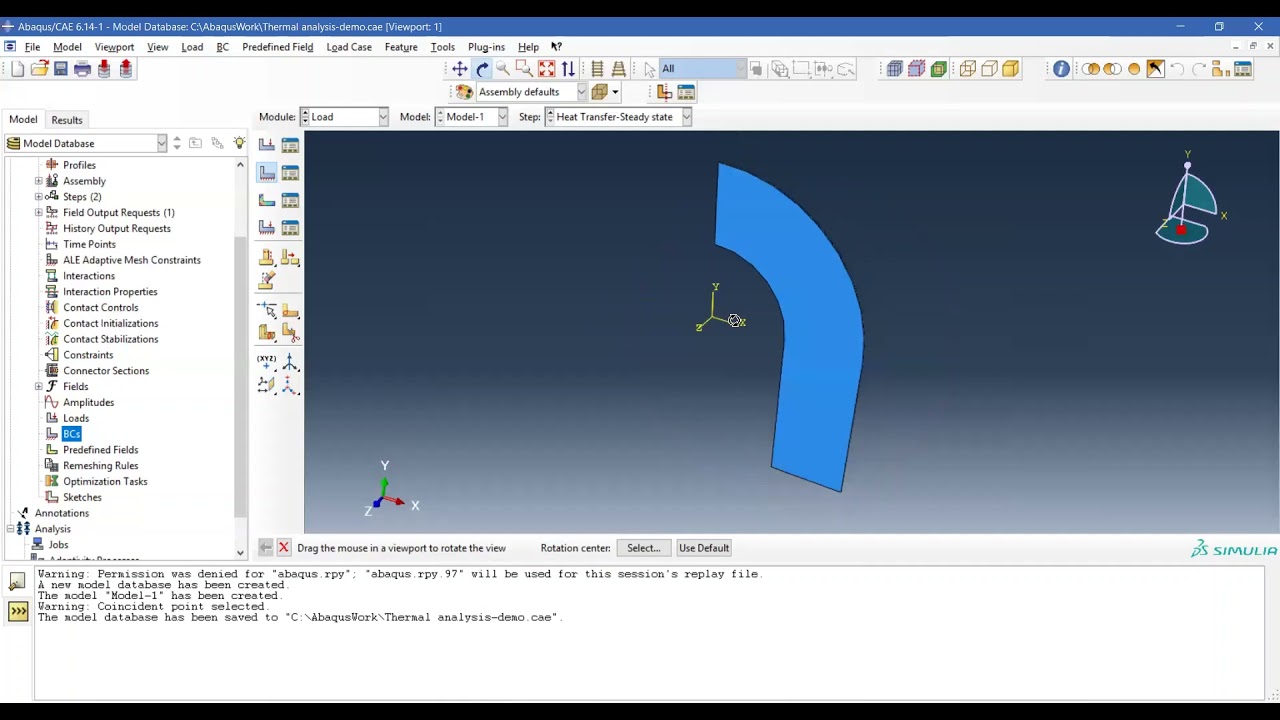 Thermal Analysis using Abaqus