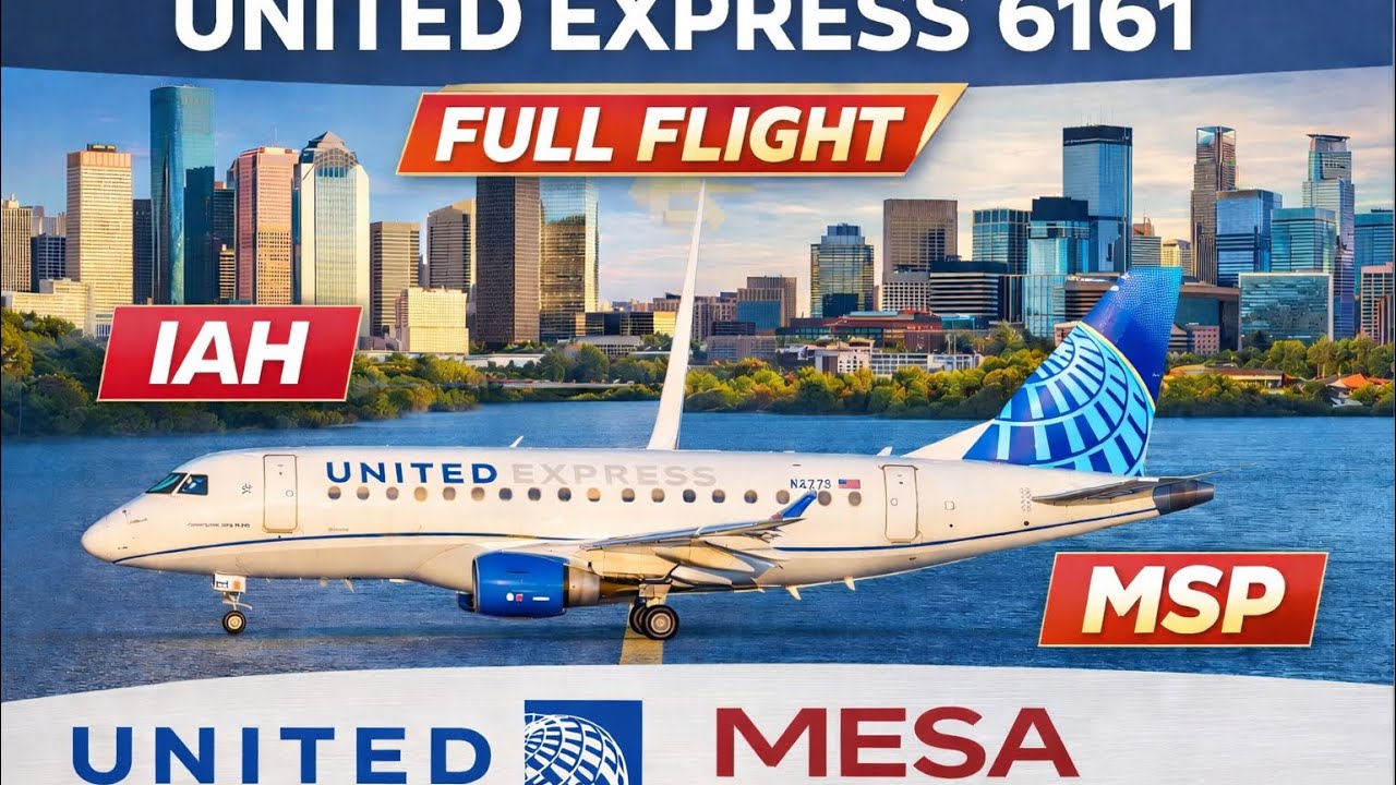 United Express (Mesa air ) UA 6161 IAH to MSP flight experience ￼
