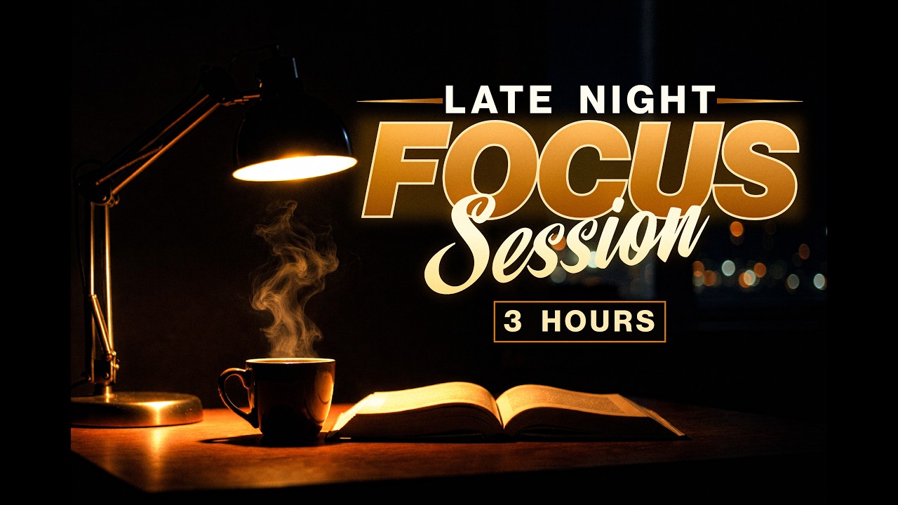 Late Night Study Session – 3 Hour Deep Focus Piano & Strings (No Lyrics)