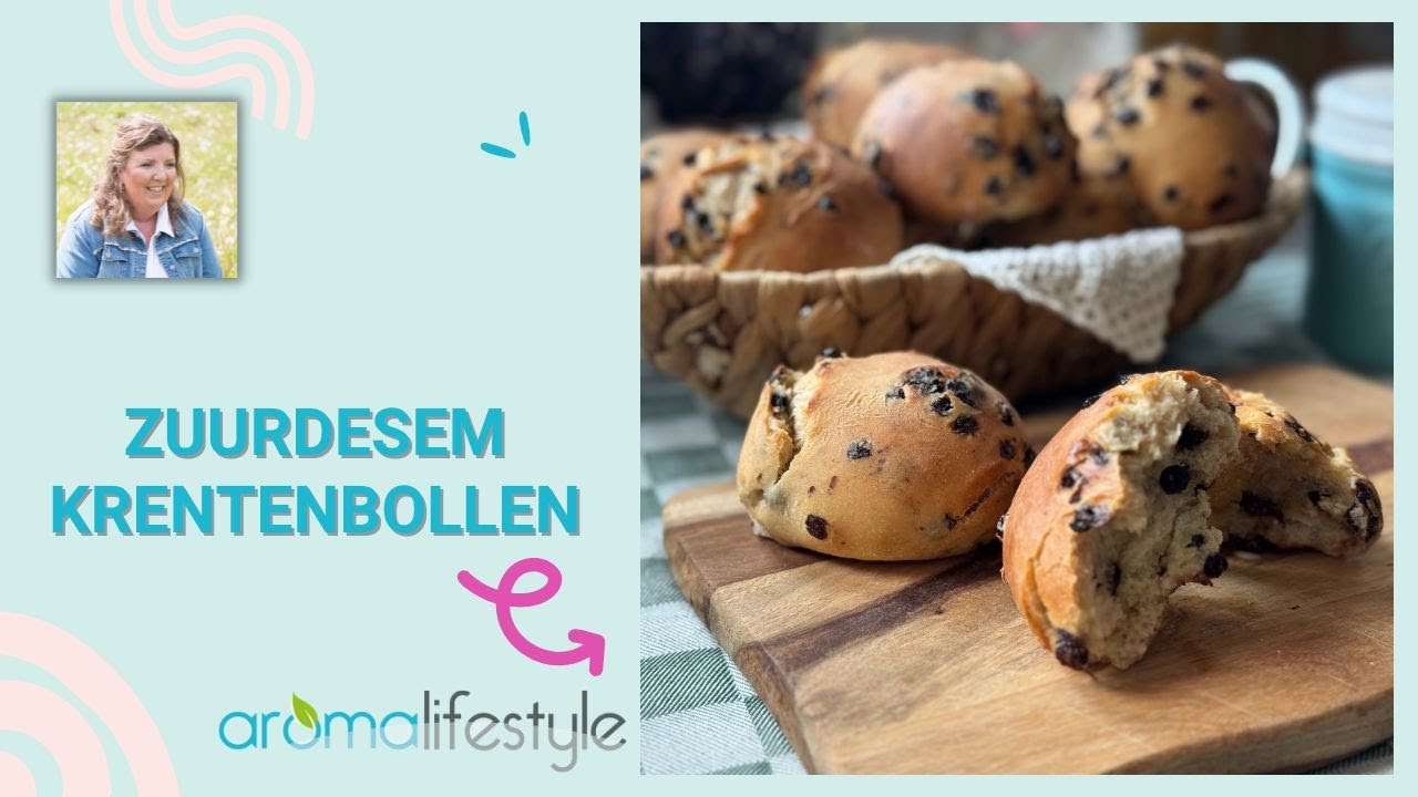 Zacht, zoet en luchtig, krentenbollen van zuurdesem