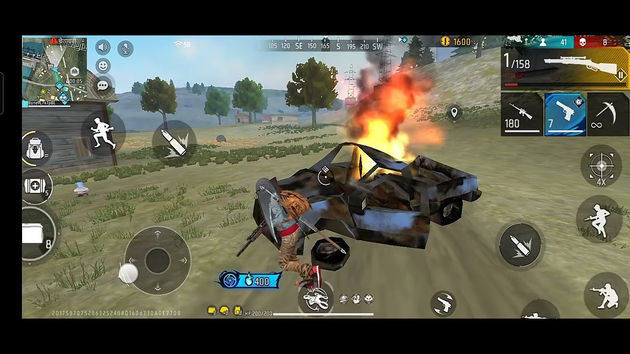 FREE FIRE🔥SOLO VS SQUAD😱 BATTLE ROYALE NEXT LEVEL GAMEPLAY KE SATH PART 21👊🏽