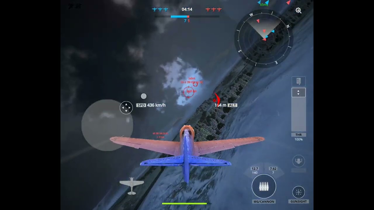 Wings of heroes 윙즈 오브 히어로즈 3vs3 도그파이트 선두 P-36A 호크  4티어 
