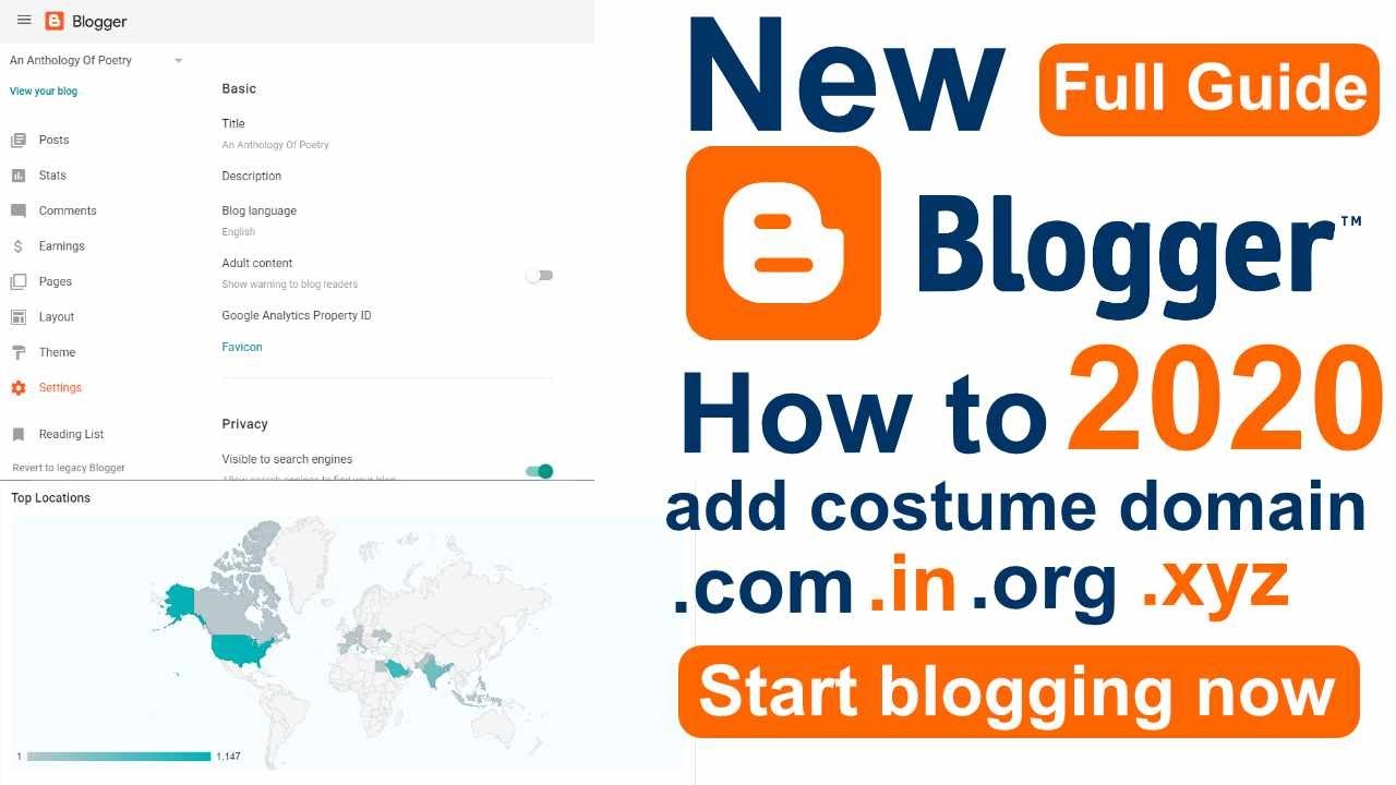 How to setup blogger in 2020 new blogger update || How to add custom domain in new blogger SEO