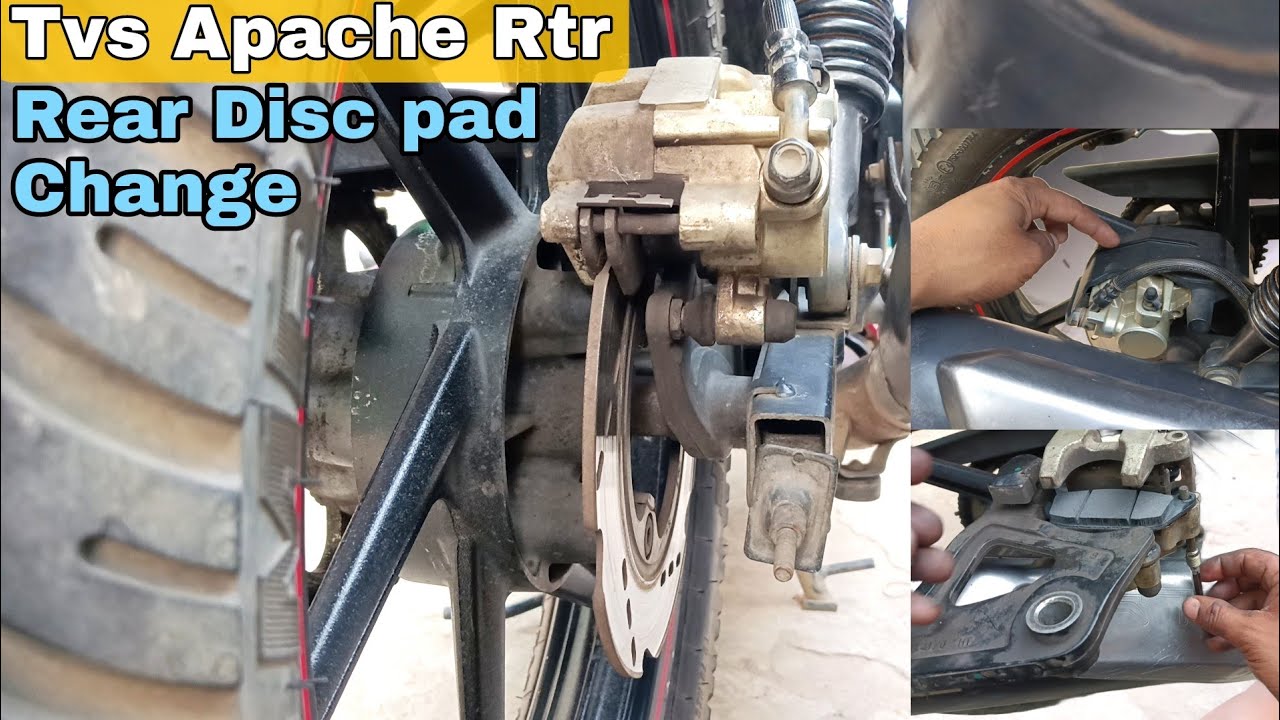 Tvs Apache Rtr Rear Disc Brake Pad Change 160/180
