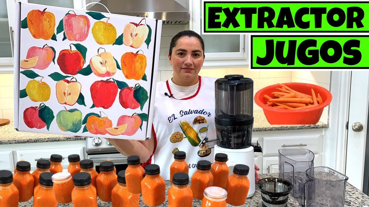 100% JUGOS NATURALES 🥕🍎🍍 - **RAPIDISIMO** con este extractor de jugo