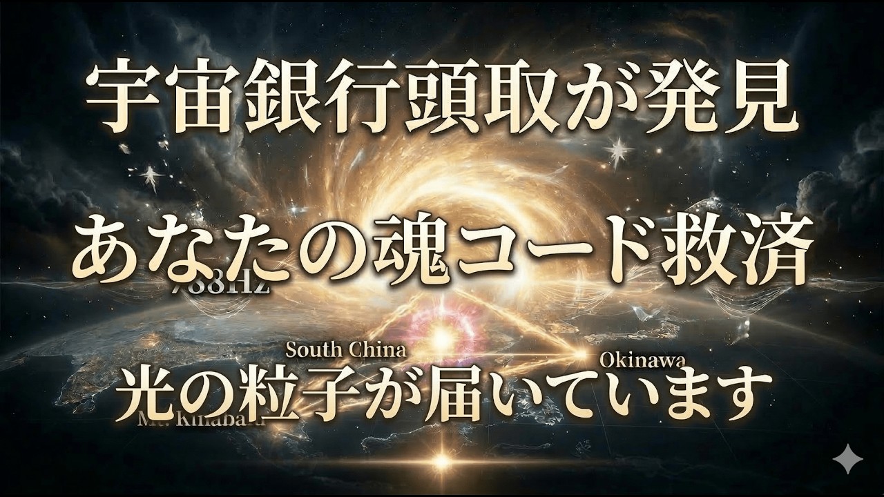 【緊急観測】地球の波動が乱れている──宇宙銀行頭取が見た「光る粒子」があなたに届く。
